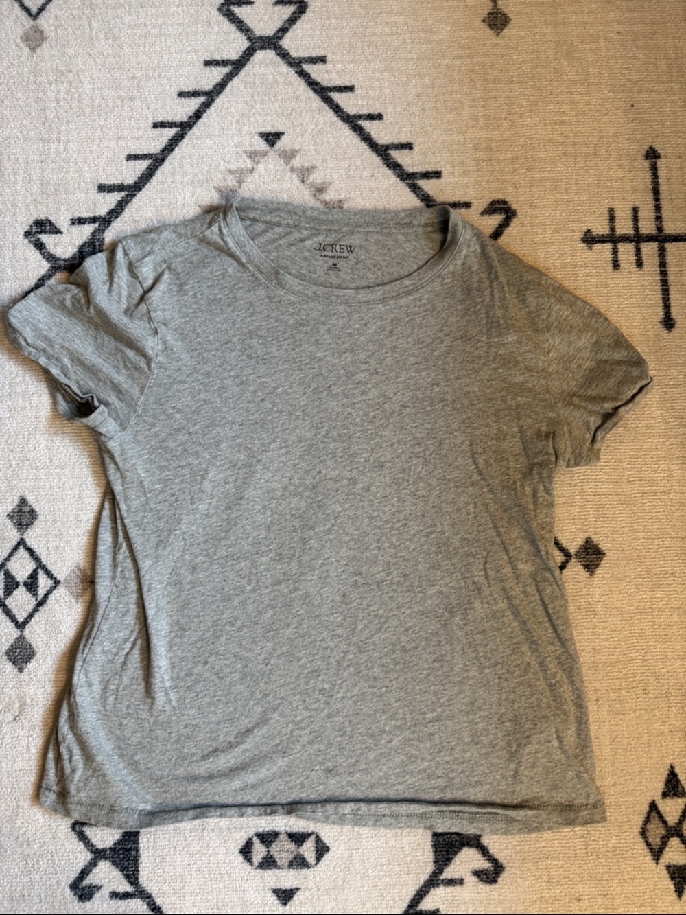 J. Crew Heather Gray Vintage Jersey Short-Sleeve Crewneck Tee